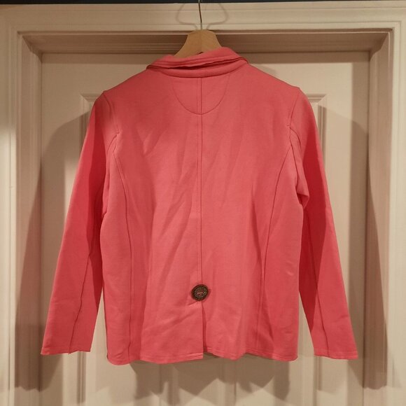 Neon Buddha Jacket Womens Large Pink‎ Blazer Artsy Buttons Stretch Boho Casual - Picture 2 of 10